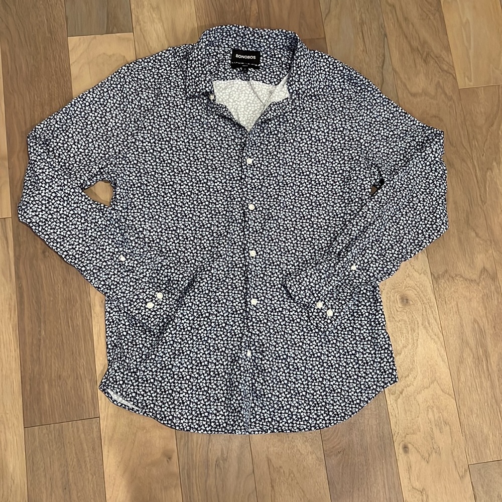 Bonobos Men’s Slim Fit Stretch Everyday Button Down Size Large